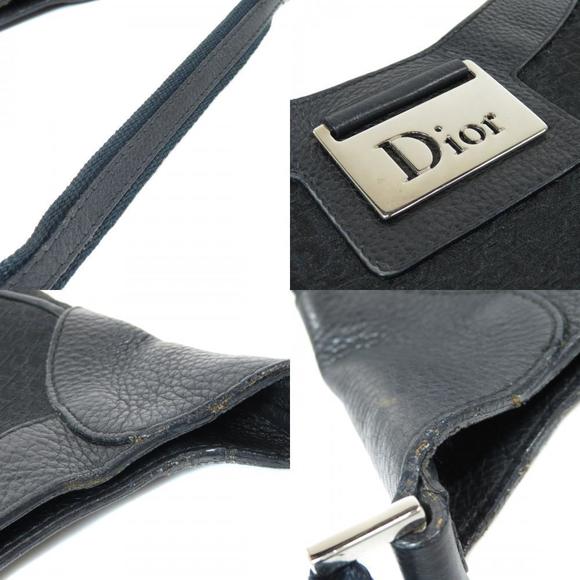 Christian Dior Trotter Pattern Shoulder Bag Canvas Black - Picture 8 of 9